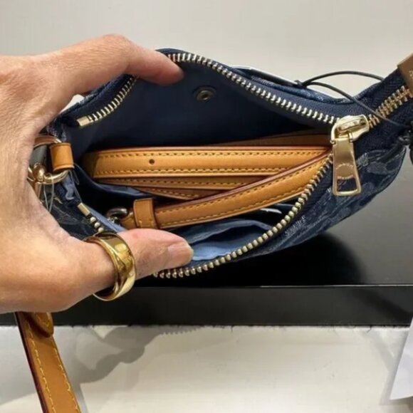 Coach Teri Mini Crossbody Bag In Signature Denim Crossbody - Picture 3 of 6